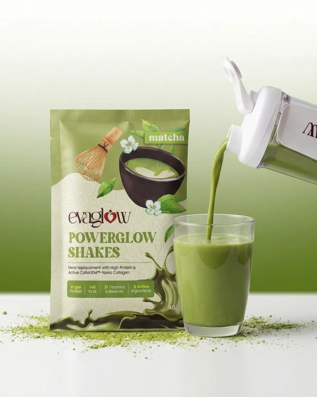 POWERGLOW SHAKES (MATCHA)